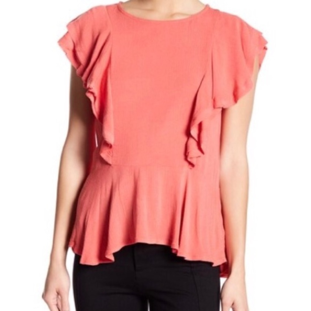 Harlowe and Graham ruffle detail top